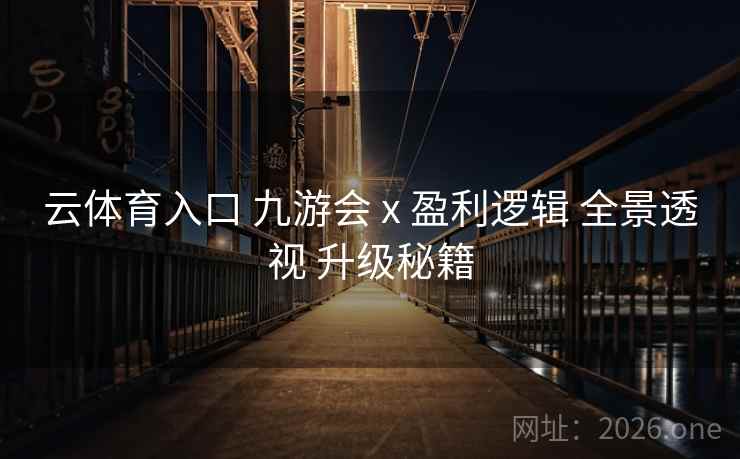 云体育入口 九游会 x 盈利逻辑 全景透视 升级秘籍