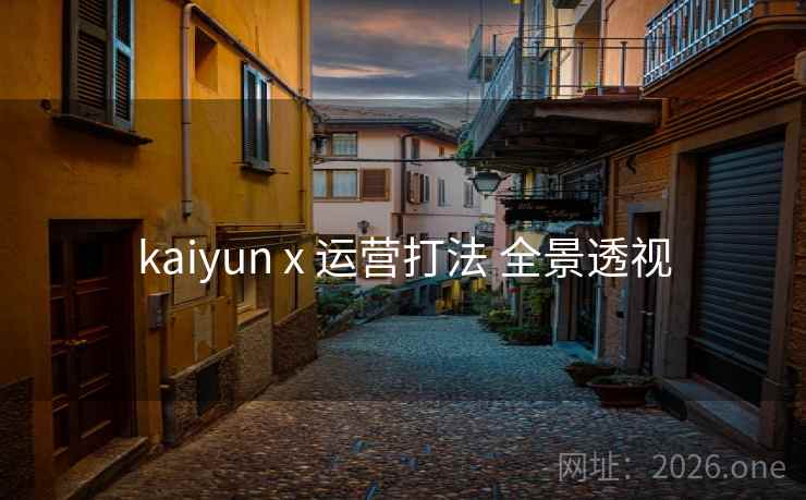 kaiyun x 运营打法 全景透视