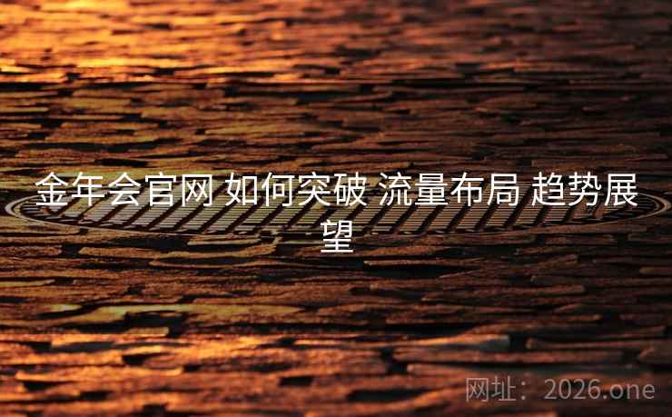 金年会官网 如何突破 流量布局 趋势展望