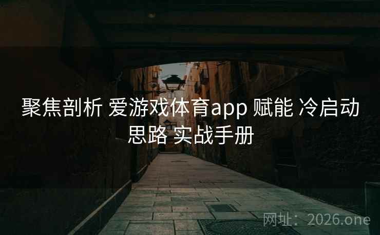 聚焦剖析 爱游戏体育app 赋能 冷启动思路 实战手册